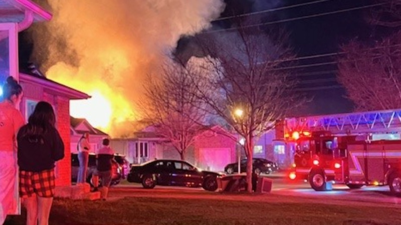 Five students have been displaced following a house fire on Prosperity Court in London on April 15, 2024. (Source: Victoria Ashley)