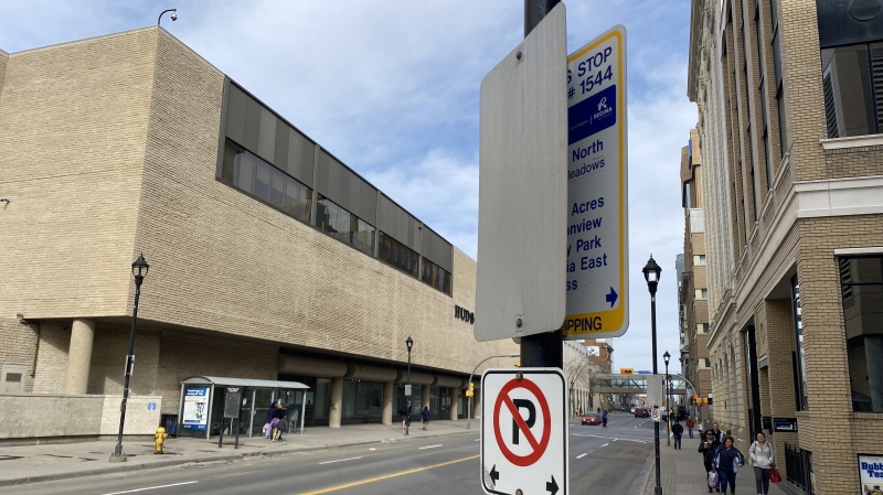 Bus routes and bus stops have changed significantly in downtown Regina due to a major construction project along 11th Avenue. (Gareth Dillistone/CTV News)