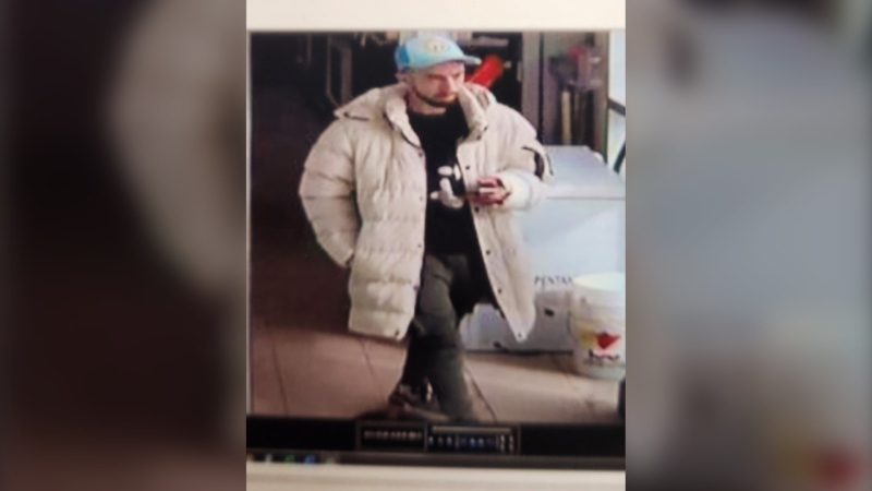A photo of a suspect sought by RCMP in connection with the theft of $70,000 worth of iPhones from a Portage la Prairie business. (Manitoba RCMP)