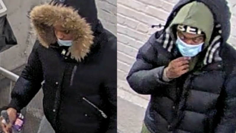 Police release an image of two suspects in the Elnaz Hajtamiri abduction investigation. (Source: OPP) 