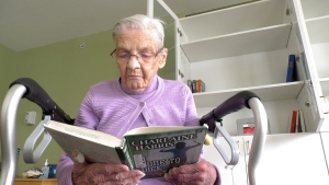 Nellie Befus has volunteered with the Calgary Public Library for 50 years. 