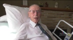 Albert Vaillancourt, a Royal Canadian Air Force veteran, celebrated his 100th birthday in Timmins. (CTV Northern Ontario)