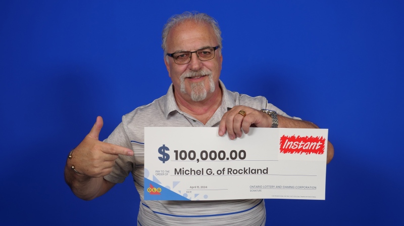 Michel Goyette, of Rockland, Ont. has won his second big lotto win in four years. (OLG/Handout)