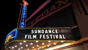 The marquee of the Egyptian Theatre promotes the 2023 Sundance Film Festival on Saturday, Jan. 21, 2023, in Park City, Utah. (Photo by Charles Sykes / Invision / AP)