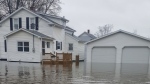 A flooded residence on Riverside Drive in Fredericton. (Courtesy: Wyatt Dutcher)