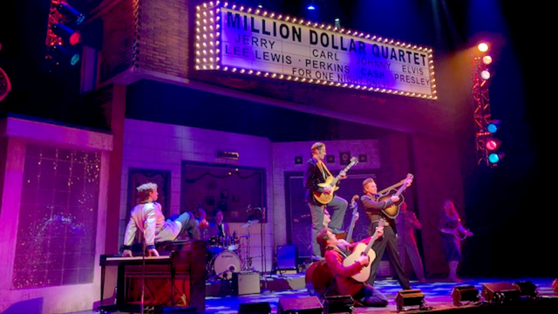 A scene from the musical production Million Dollar Quartet at the Grand Theatre in London, Ont., seen on April 17, 2024. (Nick Paparella/CTV News London) 