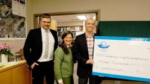 Club Richelieu Timmins and Lakeshore Gold made donated money to the Wintergreen Fund for Conservation’s Healthy Trails Fundraising campaign. Their contributions bring fundraising efforts to around $120,000. (Lydia Chubak/CTV News Northern Ontario) 