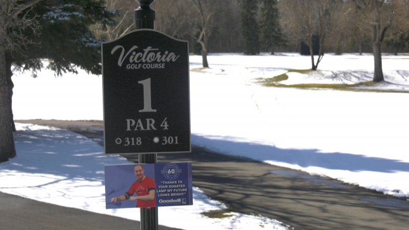 Snow delayed the opening of the Victoria Golf Course in Edmonton on April 17, 2024. (Evan Kenny/CTV News Edmonton)