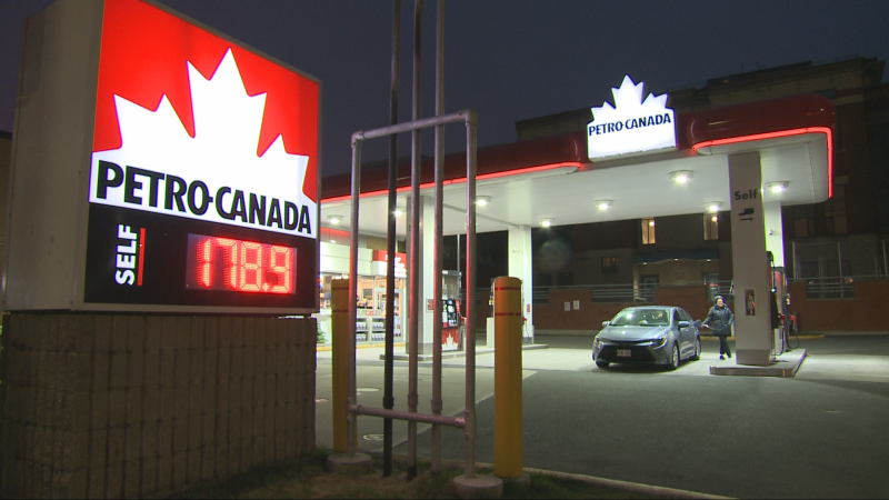 Gas prices increased 14 cents a litre at Ottawa gas stations Thursday morning. Motorists reported prices of $1.78 or $179 a litre in Ottawa. (James Fish/CTV Morning Live)