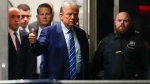 Former U.S. president Donald Trump returns to the courtroom after a recess at Manhattan criminal court, April 16, 2024, in New York. (AP Photo/Mary Altaffer, Pool)