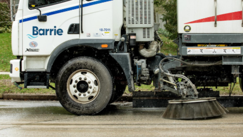 A City of Barrie street sweeper is pictured. (Source: City of Barrie) 