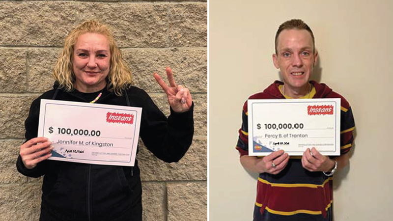 Percy Barlow of Trenton, Ont. won with the Instant Hot Slot Multiplier and Jennifer Mullins of Kingston, Ont. won with Instant 10X Wild. (Instant/ handout)