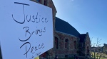 A sign outside the Georgetown courthouse in P.E.I. (Jack Morse/CTV Atlantic)