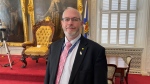 Brad Johns is shown at the provincial legislature in Halifax on March 24, 2022. Nova Scotia’s justice minister is contradicting assertions by senior Mounties at the 2020 mass shooting inquiry that his province chronically under funds the RCMP for its service.THE CANADIAN PRESS/Keith Doucette