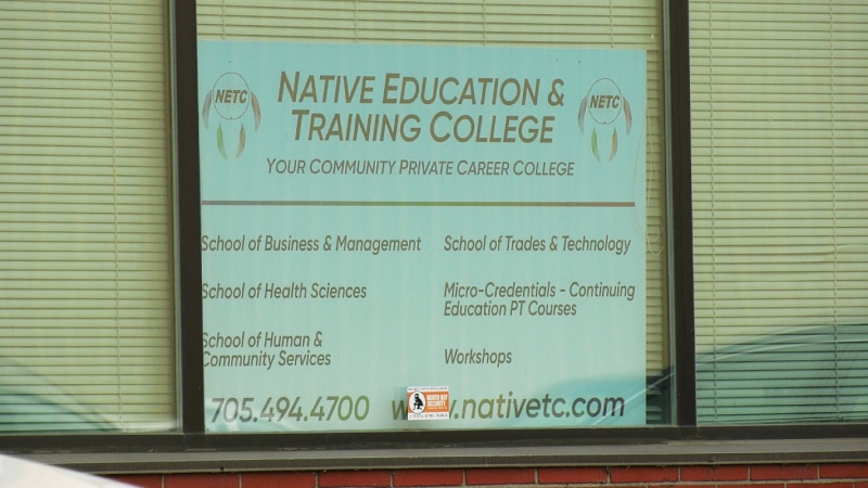 Some students say Native Education and Training College in North Bay has taken money from them while aware they can’t finish -- or even start -- their courses. The school offers in-person and online classes. (Eric Taschner/CTV News)