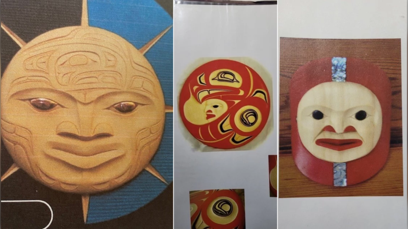Saanich police provided several images of the stolen art in their statement. (Saanich Police Department)