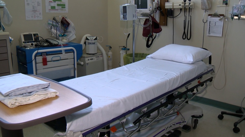 A New Brunswick hospital room is pictured. 