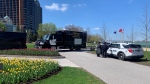 Police are investigating after a body was recovered from the Detroit River in Windsor, Ont., on Friday, April 19, 2024. (Stefanie Masotti/CTV News Windsor)