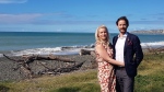 Samantha Hannah was living in New Zealand when she matched on a dating app with Toby Hunter, who was in London. Here's the couple in Hawkes Bay, New Zealand. (Samantha Hannah via CNN Newsource)