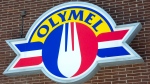 An Olymel sign is shown in Montreal on Tuesday, March 24, 2020 in Montreal. (Ryan Remiorz, The Canadian Press)