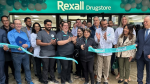Rexall Staff and local politicians celebrate the ribbon-cutting for the first ever Rexall pharmacist care walk-in clinic in Barrie and Ontario on April, 19, 2023. (CTVNews/Mike Lang)
