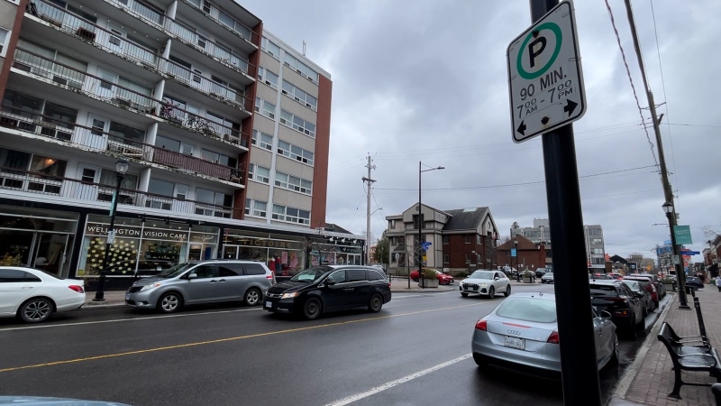 Parking is free on Richmond Road and Wellington Street West, but the local councillor suggests the free parking will soon come to an end. (Leah Larocque/CTV News Ottawa)