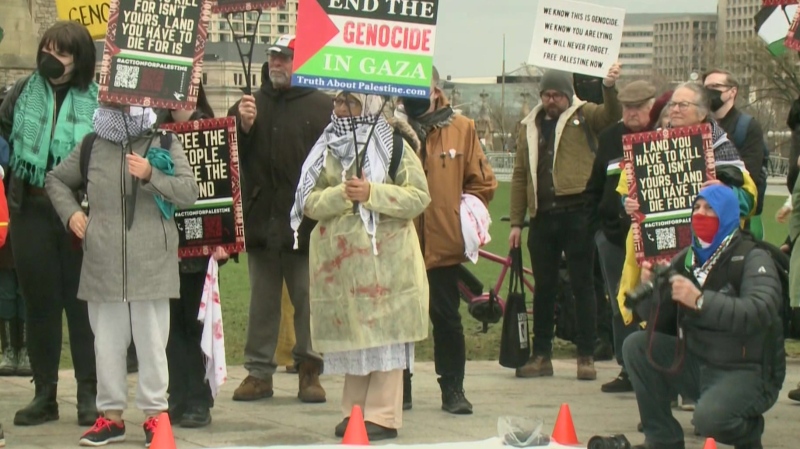 Healthcare worker rally for Gaza