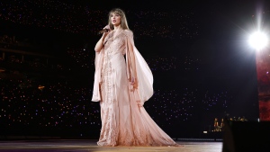Taylor Swift performing the 'Eras Tour' in Las Vegas in 2023. (Ethan Miller/TAS23/Getty Images via CNN Newsource)