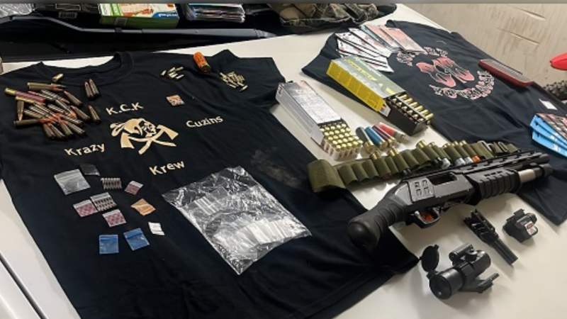 Picture of seized items courtesy of Dawson Creek RCMP.