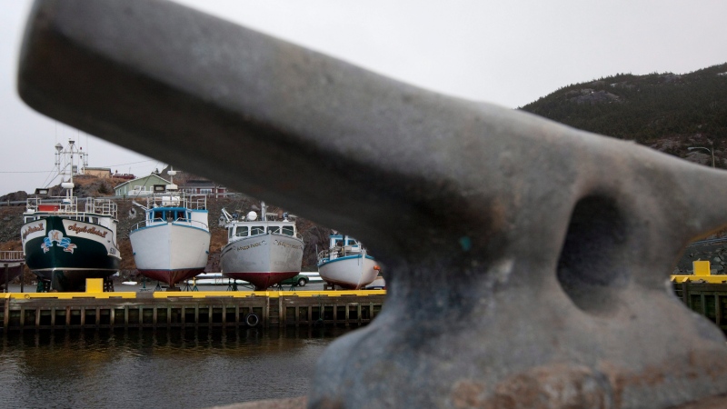 Fishing boats are pictured in a cove in N.L. in this undated file photo. THE CANADIAN PRESS/Jonathan Hayward