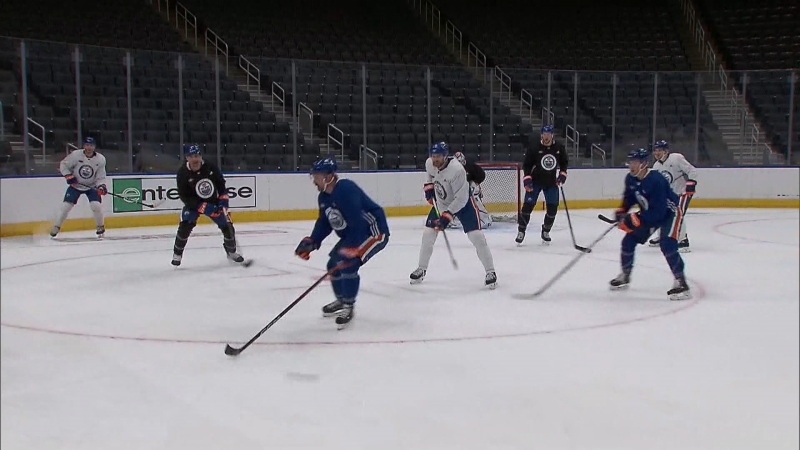 The Edmonton Oilers practiced to prepare for Monday night's playoff opener on April 21, 2024. 
