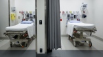 Treatment rooms in the emergency department at Peter Lougheed hospital are pictured in, Calgary, Alta., Aug. 22, 2023. THE CANADIAN PRESS/Jeff McIntosh