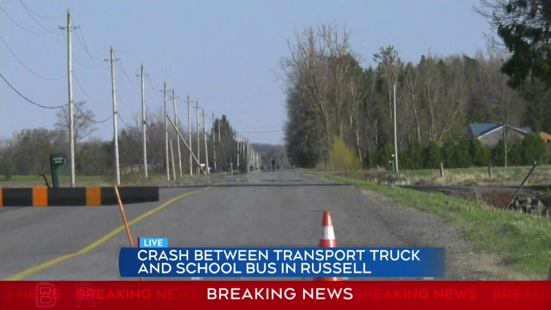 Children injured in school bus crash