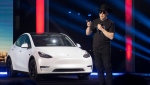 Tesla CEO Elon Musk speaks at the 'Cyber Rodeo' grand opening celebration for the new US$1.1 billion Tesla Giga Texas manufacturing facility in Austin, Texas, on Thursday April 7, 2022. (Jay Janner/Austin American-Statesman via AP, File) 