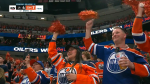 Edmonton Oilers fans cheer during the team's first playoff game of the 2023-24 season on April 22, 2024, in Edmonton. (Source: TSN) 