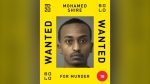 Mohamed Shire, 34, has been named one of the top 25 most wanted criminals in Canada. Shire is wanted on two counts of first-degree murder in the shooting deaths of two men in Ottawa in May 2021. (Ottawa Police Service/release)