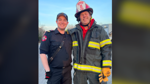 The Shawanaga First Nation Fire Department's Koch and Cooper executed a water rescue on April, 21, 2024. (Shawanaga First Nation Fire Department)
