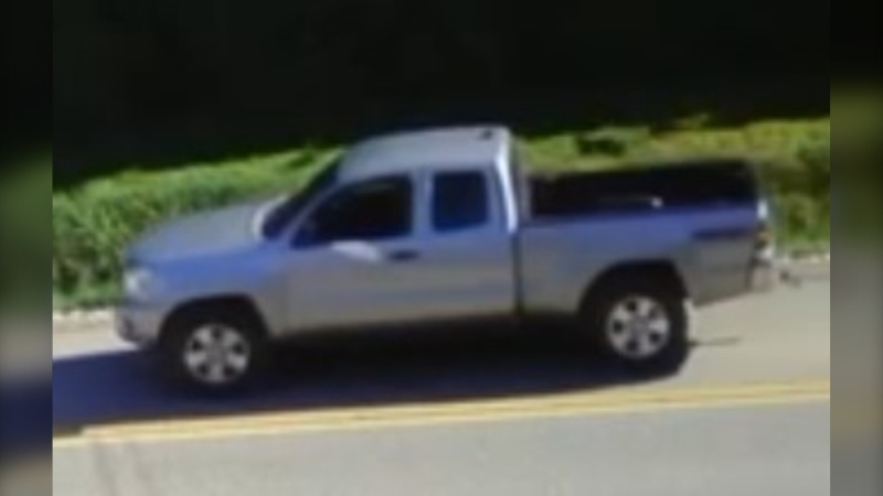 Surrey RCMP shared a photo of the suspect vehicle in a hit-and-run that injured a man on 74 Avenue on Sunday, April 21, 2024. (Surrey RCMP)