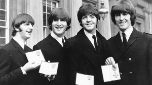 In this Oct. 26, 1965 file photo The Beatles, from left: Ringo Starr, John Lennon, Paul McCartney and George Harrison in London, England. (AP Photo, File)