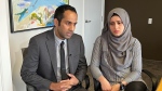 Umar Zameer (left) and his wife Aaida Shaikh, speaks to CTV News Toronto on April 23, 2024.