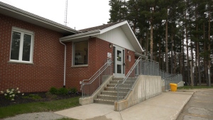 Tiny Township's current administration centre seen here on April 23, 2024 (Christian D'Avino/CTV News). 