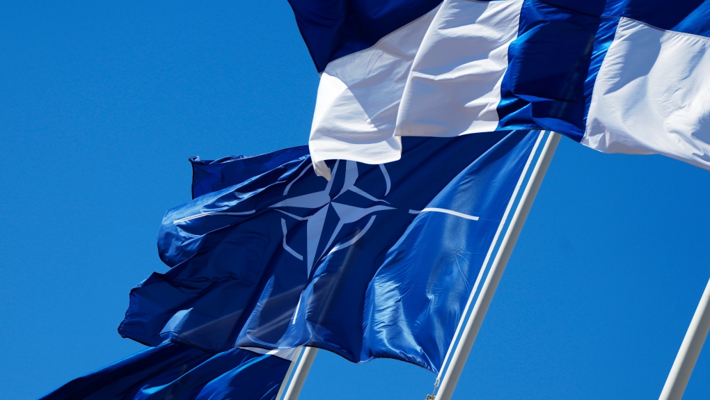 NATO and Finland flags