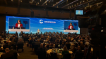 Alberta Premier Danielle Smith speaks at the Canadian Hydrogen Convention on April 23, 2024, in Edmonton. (Darcy Seaton/CTV News Edmonton)