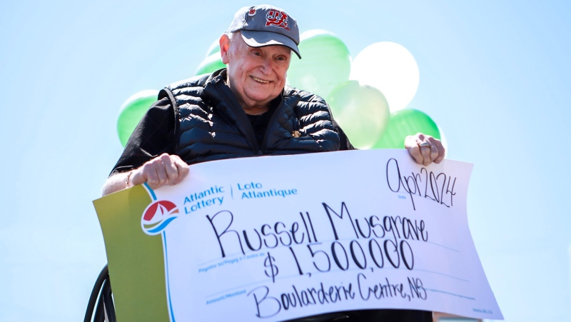 Lottery winner Russell Musgrave is pictured. (Source: Atlantic Lottery)