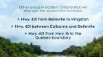 Speed limit on some Ontario highways set to increa