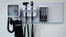 Medical tools are pictured in an exam room at a health clinic in Calgary, Friday, July 14, 2023. THE CANADIAN PRESS/Jeff McIntosh