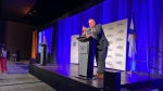 Mayor Mike Savage delivers his final 'State of the Municipality' address in Halifax on April 25, 2024. (Source: Jesse Thomas/CTV News Atlantic)