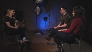 Katie Kelly interviews Sam Davison and Ursula Calder. (Source: CTV News Atlantic)
