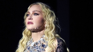 As Madonna approaches her 80th show on her 'Celebration' tour, she took a moment to appreciate how much her six children have helped her get to this point after being hospitalized last year before the tour began. (Kevin Mazur/WireImage/Getty Images via CNN Newsource)
