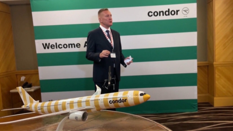 Condor announced a new aircraft, which it says has lower CO2 emission levels.